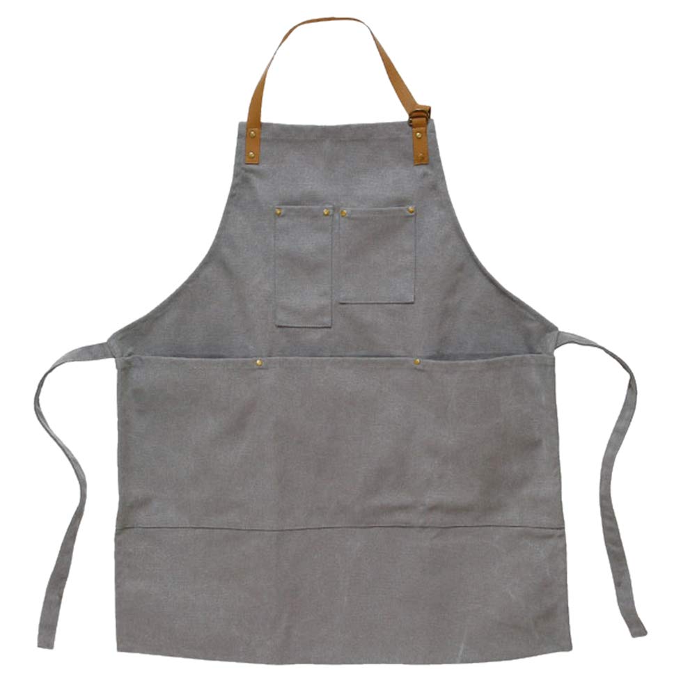 Maruwa Trading Canvas Apron Gray W67 D80 H0 Size Approx. 4008703-01