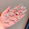 10Pcs Hair Ropes High Elasticity Imitation Pearl Decor Bow Shape Hair