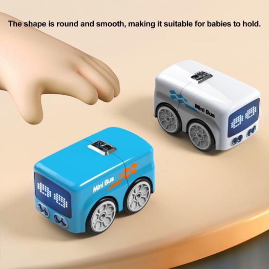 Juguete de Autobús con Control Remoto Gestos Seguir Sensor Automático de Detección de Obstáculos Coche de Juguete Vehículo Pequeño Conducción Juguete de Escritorio con Luz de Expresión