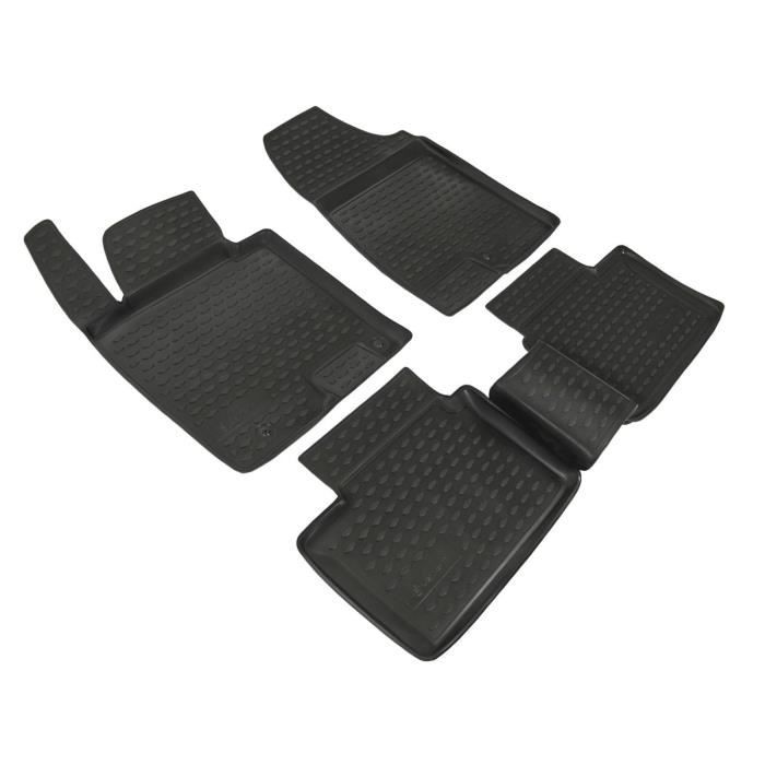 Tapis De Sol En Caoutchouc 3D - J&amp;J AUTOMOTIVE - Kia Cee'D 2012-2018 - Noir - Sur Mesure - Antidérapant