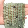 1 Strand 4/6/8/10mm Prehnite Stone Beads Green Color Natural Stone Beads Loose Beads For Jewelry Making DIY Bracelet Necklace