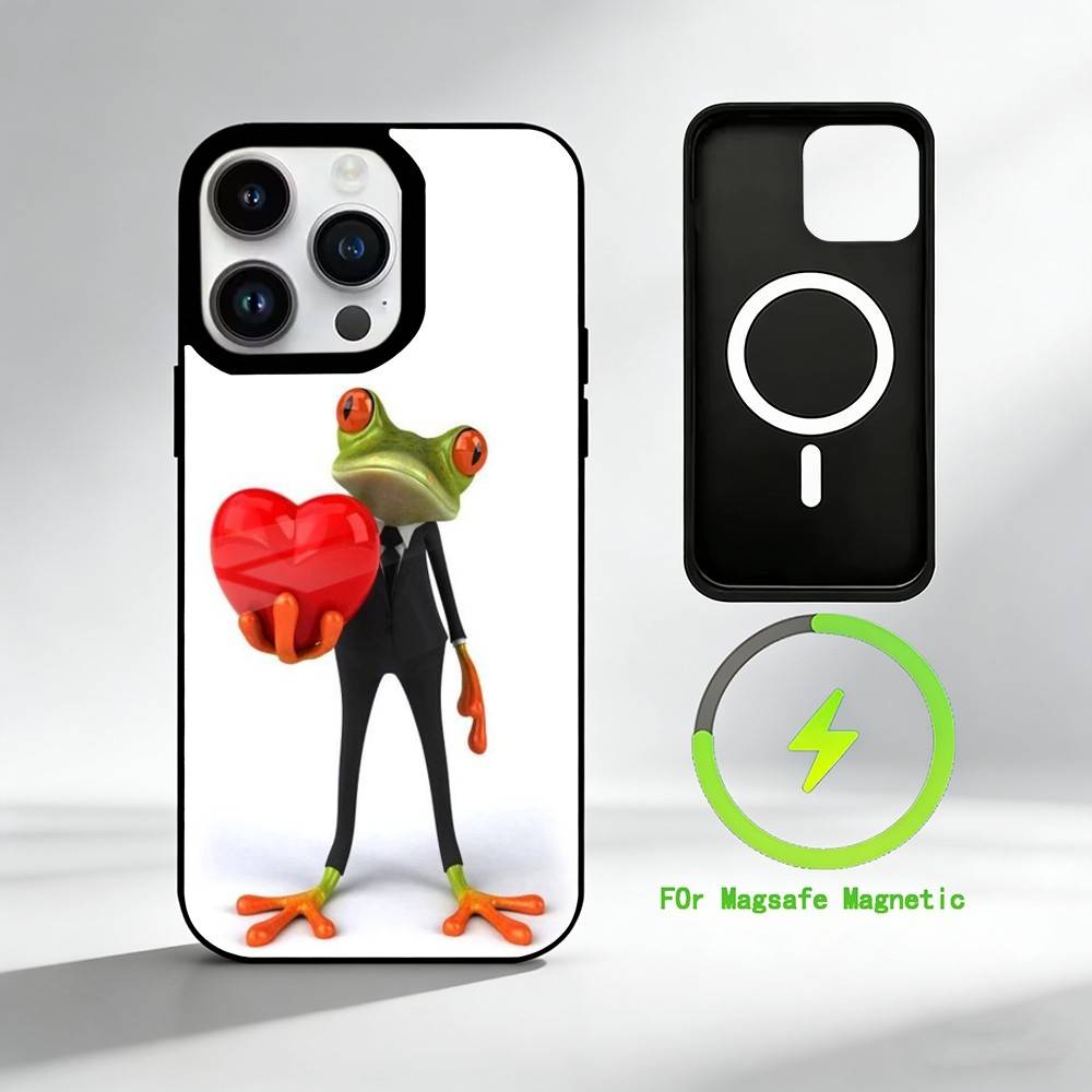 

A-Abstract A-art F-frog Phone Case For iPhone 17 16 15 14 13 12 Pro Max Plus for Mirror Wireless Magnetic Cover iPhone14Plus