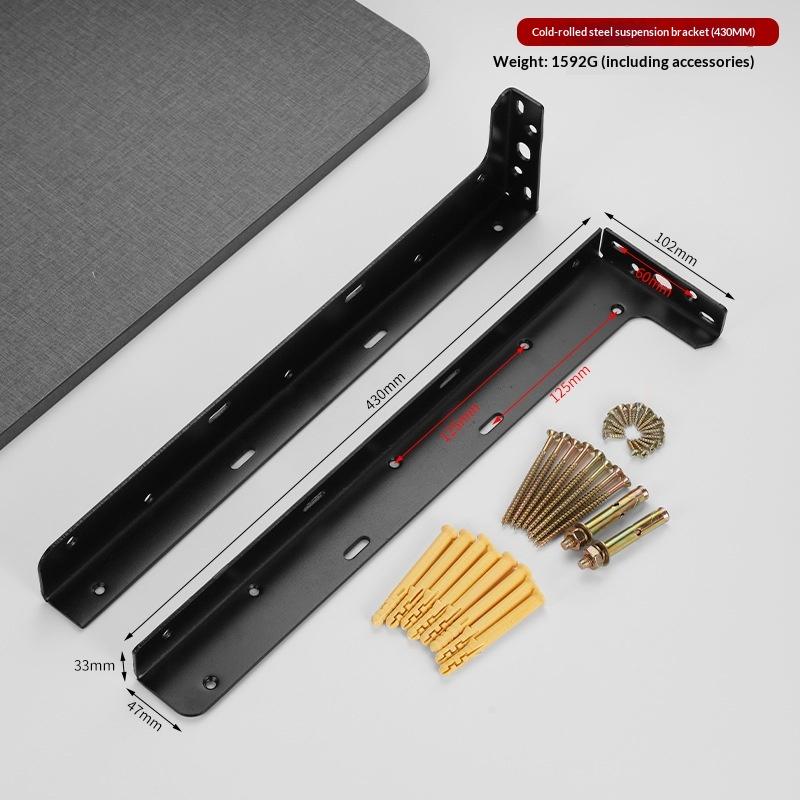 Staffa Galleggiante Robusta per Mobile 400Kg Portata Forma a L Staffa di Supporto Nascosta per Scaffale a Parete