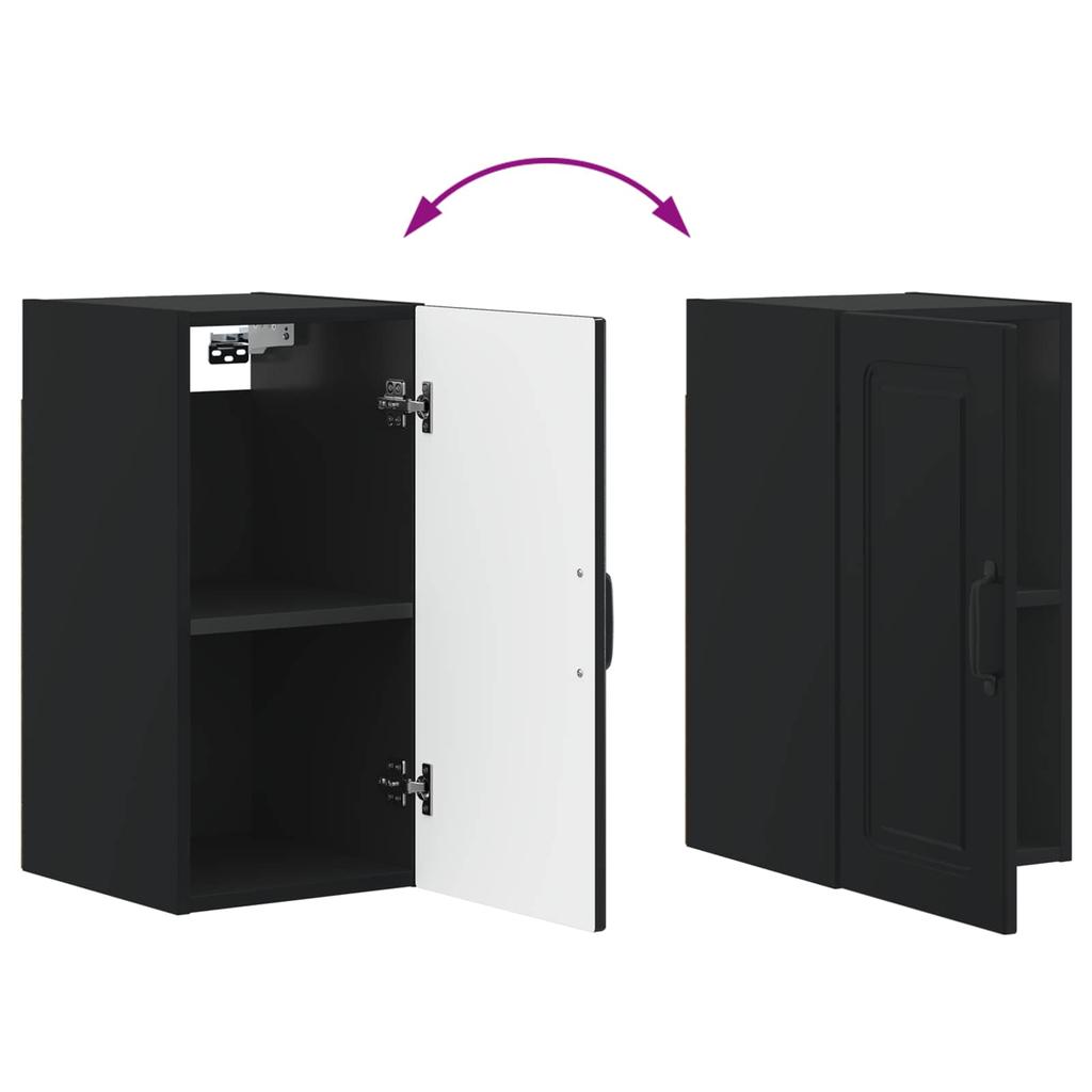 Bathroom Wall Cabinet UTRECHT Black 30 X 31 X 59 Cm