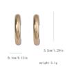 Design sense electroplated European and American minimalist style geometric hollow plain ring classic C-letter ear stud