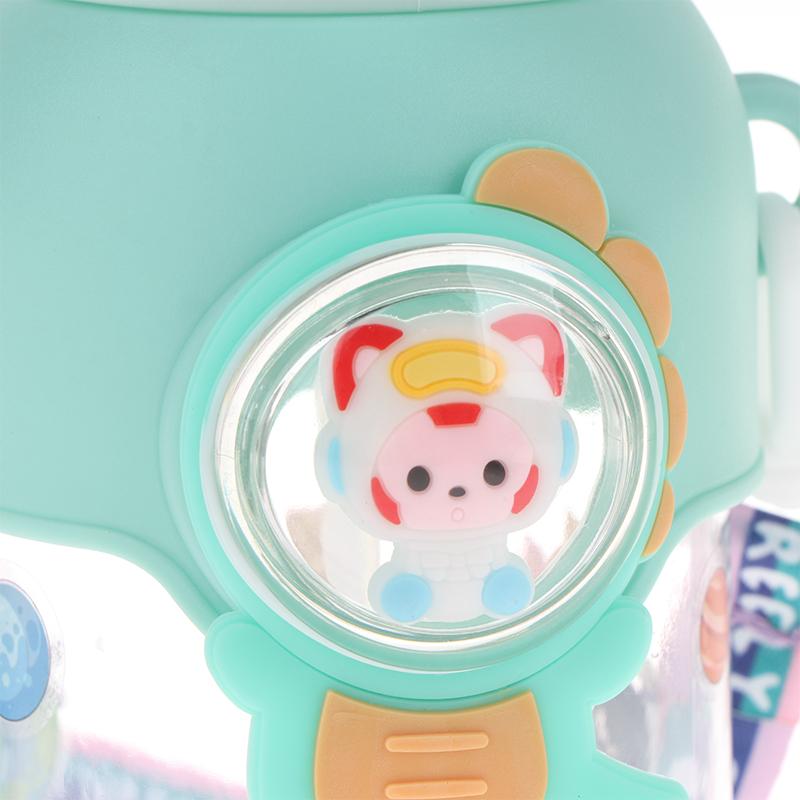 1 Piece 600Ml High-Value Fall-Proof Straw Cup Kawaii Summer Children'S Water Cup Boys And Girls Go To School Baby Kettle