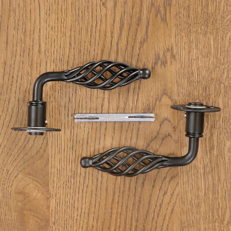 LAGOS door handle with rosette BLACK