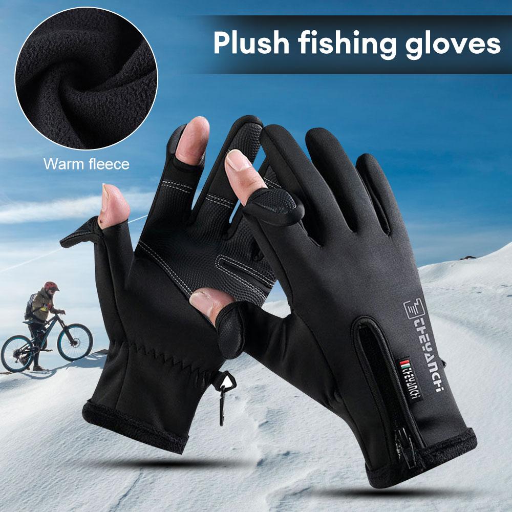 Winter Warm Touch Screen Gloves Outdoor Windproof Waterproof Cold-proof Gloves Men Driving Cycling Fishing Ski Gloves