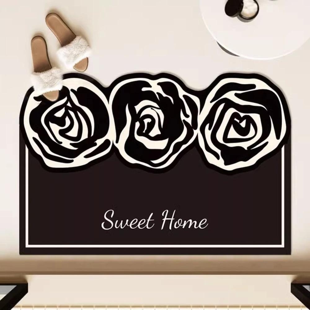 

Quick Drying Flower Pattern Floor Mat Non-Slip Foot Mat Shower Carpets Bathroom Absorbent Mat Home Style 7