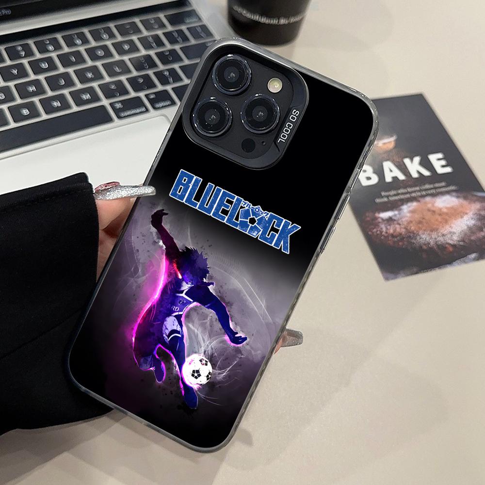 Blue Lock Ranze Kurona Translucent Mobile Phone Case for iPhone 17 16 15 14 13 12 11 X XR XS Air Pro Max Plus Colorful Cover