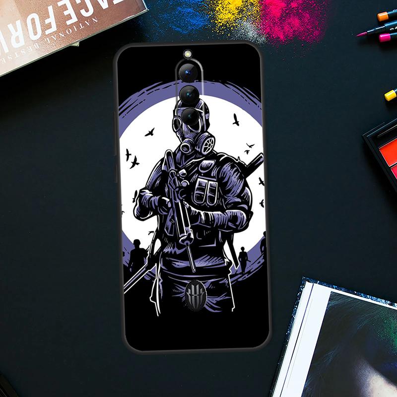 Gas Mask Case For ZTE Nubia Red Magic 9 Pro Plus RedMagic 8 8S Pro Plus 6 7 6S 7S Pro 5S 6R 5G Cover