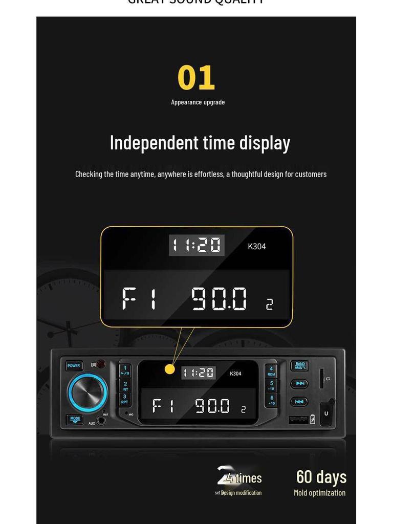 Stereo auto Bluetooth inteligent cu control vocal pentru mașini/camioane