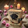 Handmade “Just a Girl Who Loves Books” Leather Journal | Vintage 5x7" Notebook with 200 Deckle Edge Pages | Literary Diary for Book Lovers