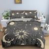 Bohemian Duvet Cover Set Universe Sun And Moon Themed Polyester Comforter Cover King Queen Full Size For Kids Boys Bedding Set