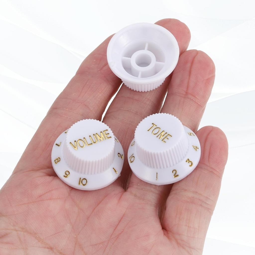 Miwayer 3Pcs/set Plastic Guitar Knobs /2T1V Volume Tone Control Knobs Top Hat Caps/for ST SQ Electric Guitar Parts