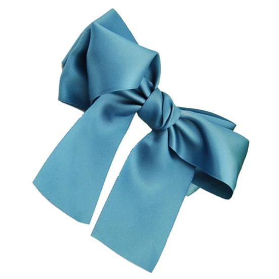 Women Fashion Korean Satin Ribbon Bowknot Hair Clips Barrette Ponytail Holder