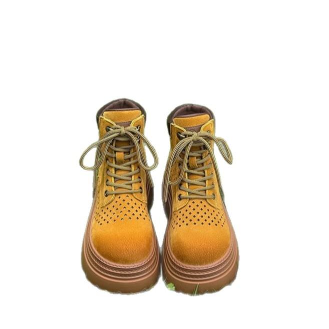 [Armano] Fashion retro outdoor hollow breathable Martin boots women's 2025 new short boots small boots