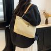 Large Capacity Bag Women's 2025 Summer New Trend Line Straw Bag Commuter Shoulder Bag Woven Versatile Tote Bag