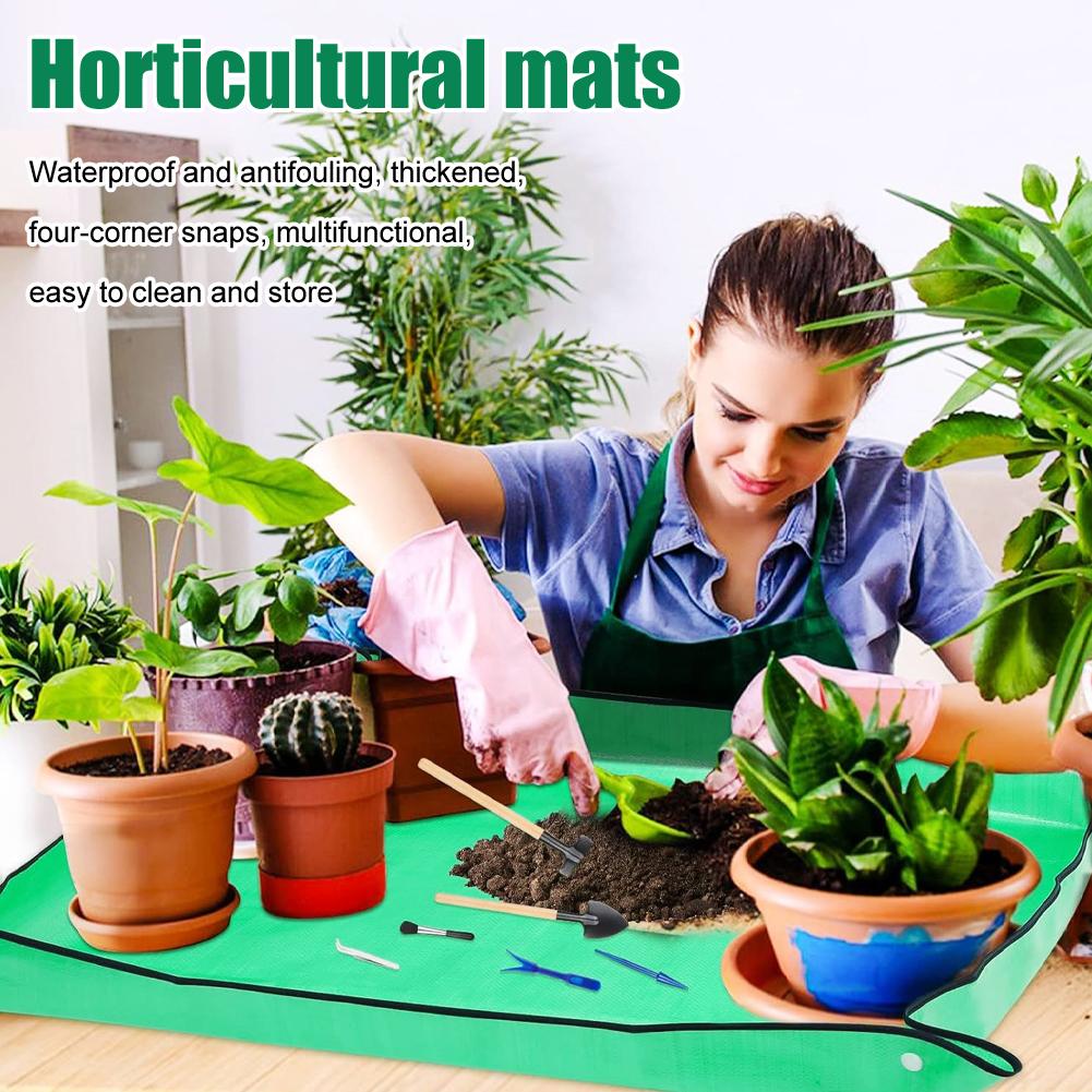 Foldable Garden Plant Flower Pot Reusable Transplanting Waterproof Mats,New Home Gardening Supplies Planting Mat Potting Pad