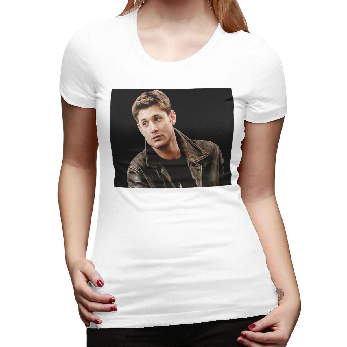 

Футболка Dean Winchester из сериала Сверхъестественное для женщин с круглым вырезом Уличная одежда Футболки Женские с коротким рукавом Летняя одежда Топы S