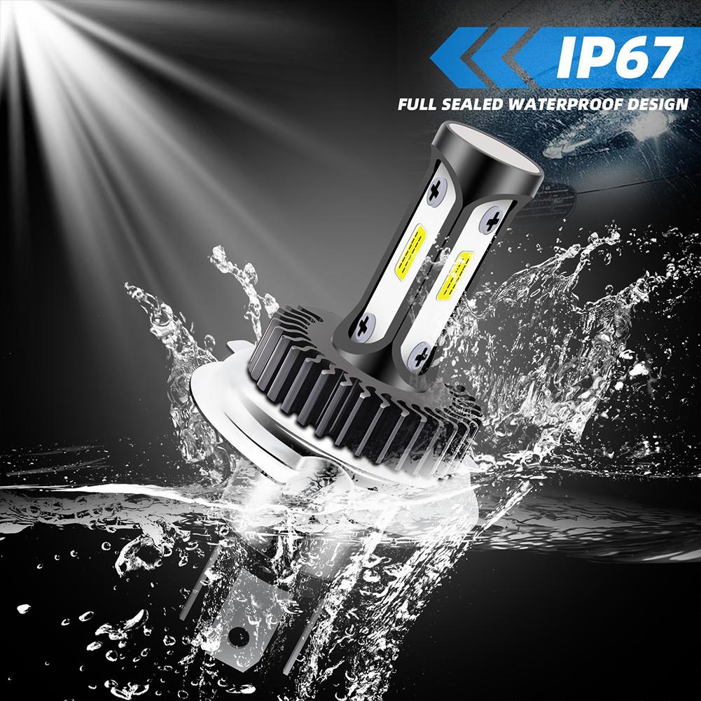 Super Bright H4 LED HeadLight Bulbs Conversion Kit 6000K White 9-60V Hi/Lo Beam For Car Lamp Replacement
