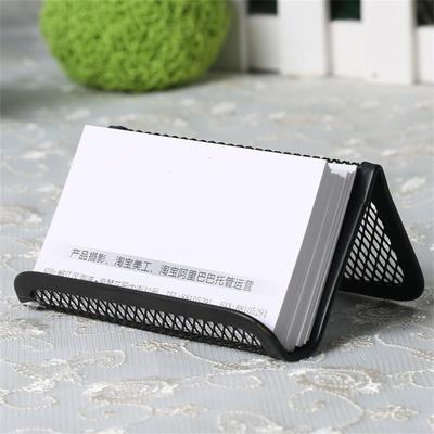 Visitenkartenhalter aus schwarzem Metallgeflecht für den Schreibtisch, Visitenkartenständer, Box, Bürokartenhalter, Schreibtischregal, Aufbewahrungs-Organizer