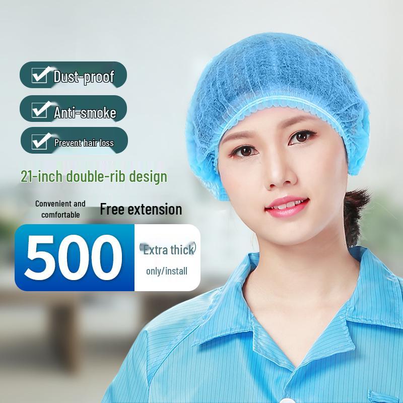 Disposable Hairnet Cap: Breathable, Non-Woven, Dustproof Mesh for Catering and Kitchen Use