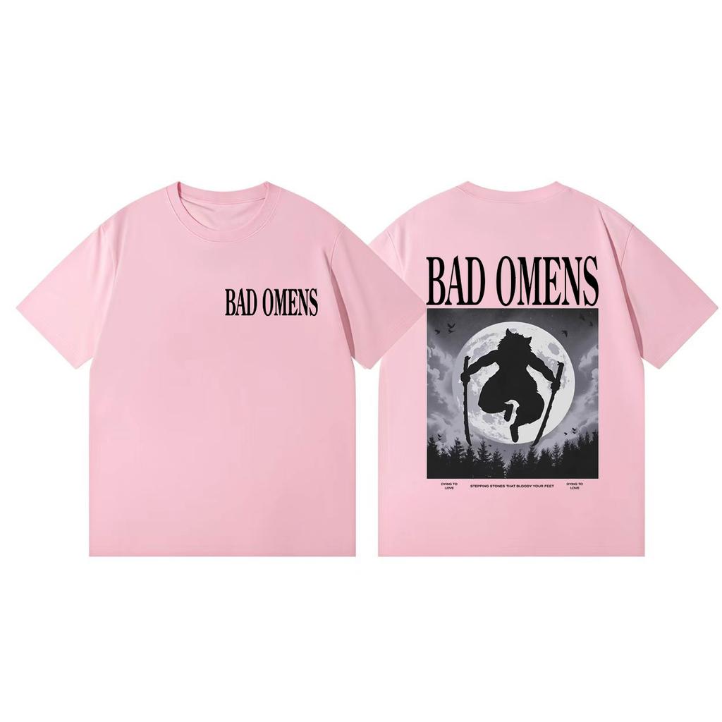 Rock Band Bad Omens Merch Tshirts Men Women High Street Fashion Trend Short Sleeve T Shirt Summer Casual Loose Cotton Tshirt