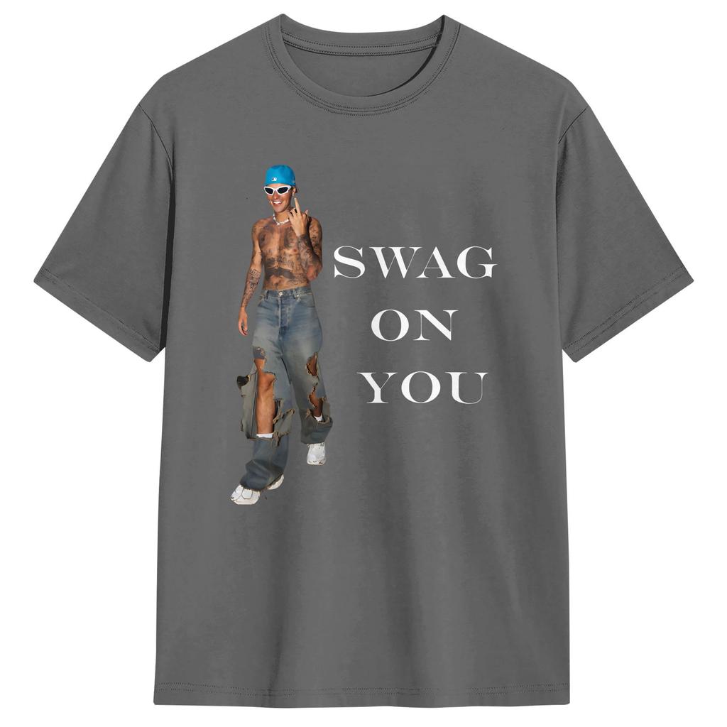 Unisexs JJustins BBiebers SWAG on U TShirts Cotton Clothes Summer Casual Short Sleeve T Shirt Crew Neck Trending Casual Tshirt