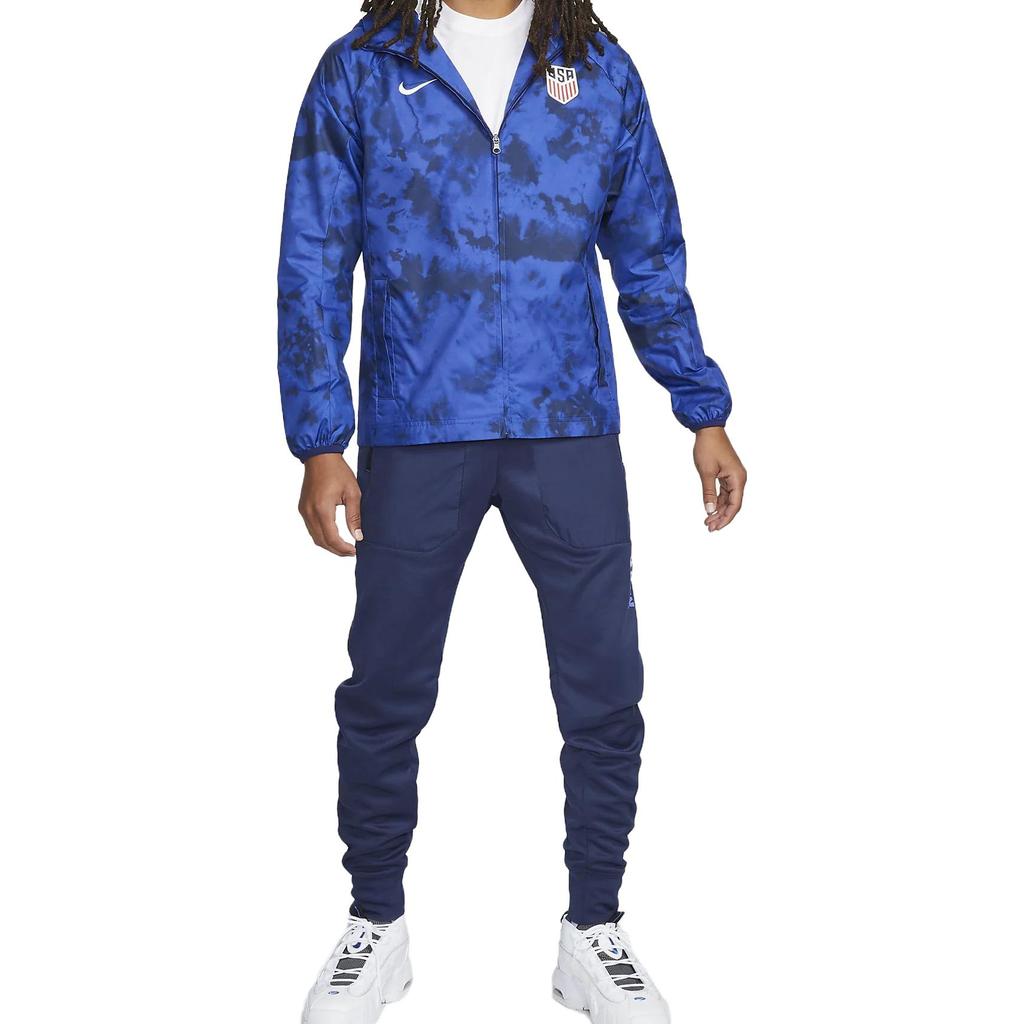 Nike Full Print Zip Hoodie Jacket Men Jackets Blue DN1084-452
