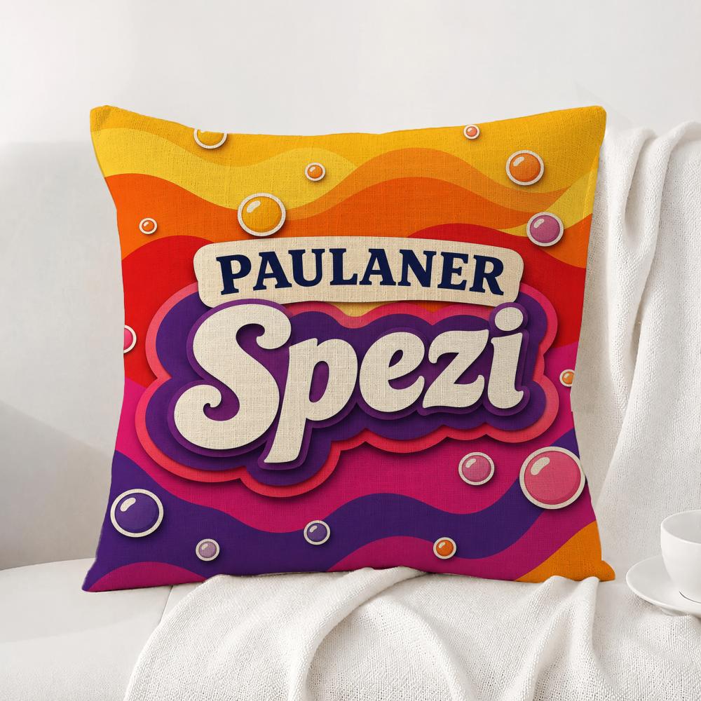 Marke Paulaner Spezi Kissenbezug Naturleinen Kissenbezug-Set AllinOne Dekor Kissenbezug für Sofa Schlafzimmer Stuhl