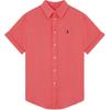 Polo SS26 Linen Pointed Collar Pony Embroidered Button Short Sleeve Shirt Women Shirts 211A92158-003