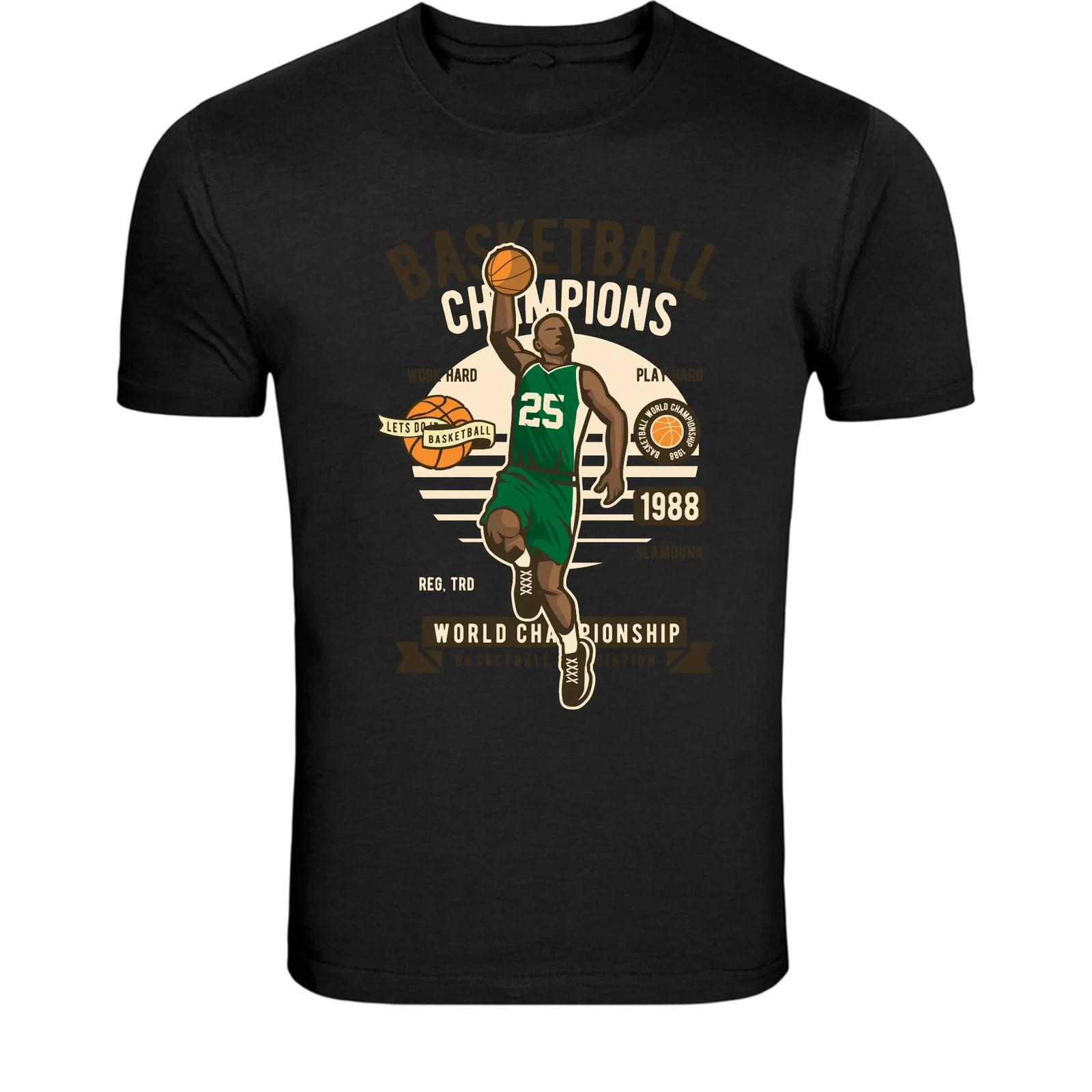 Basketball Champions Slam Dunk T-Shirt - Vintage Basketball S
