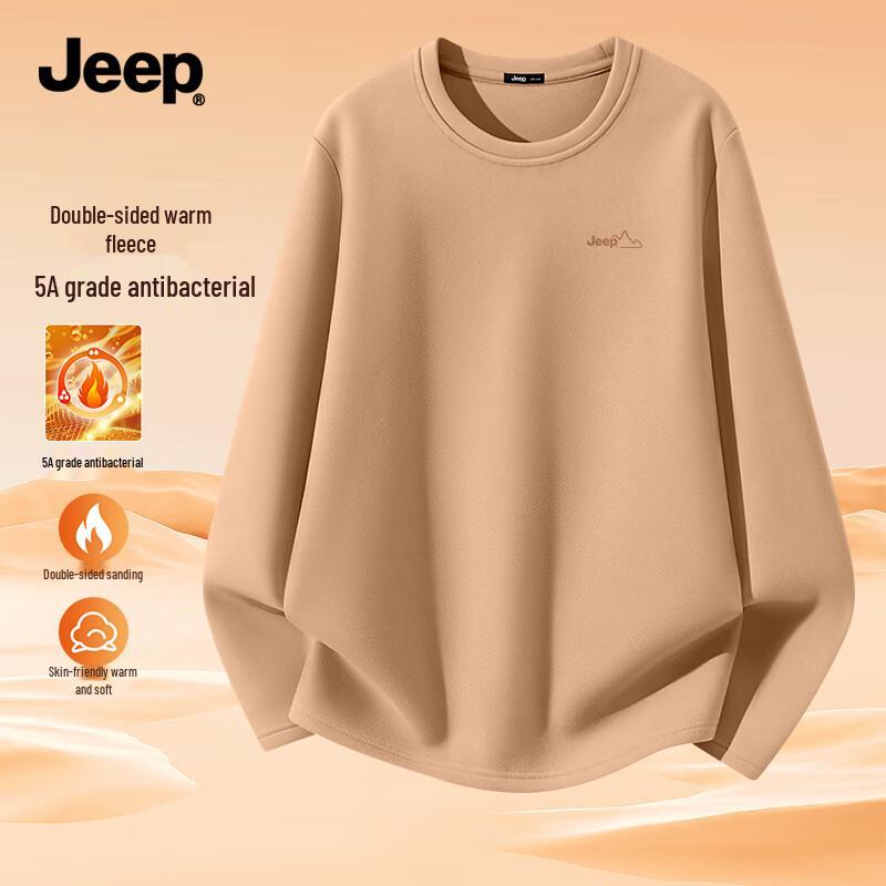 JEEP Men's Fleece Lined Thermal Long Sleeve T-Shirt
