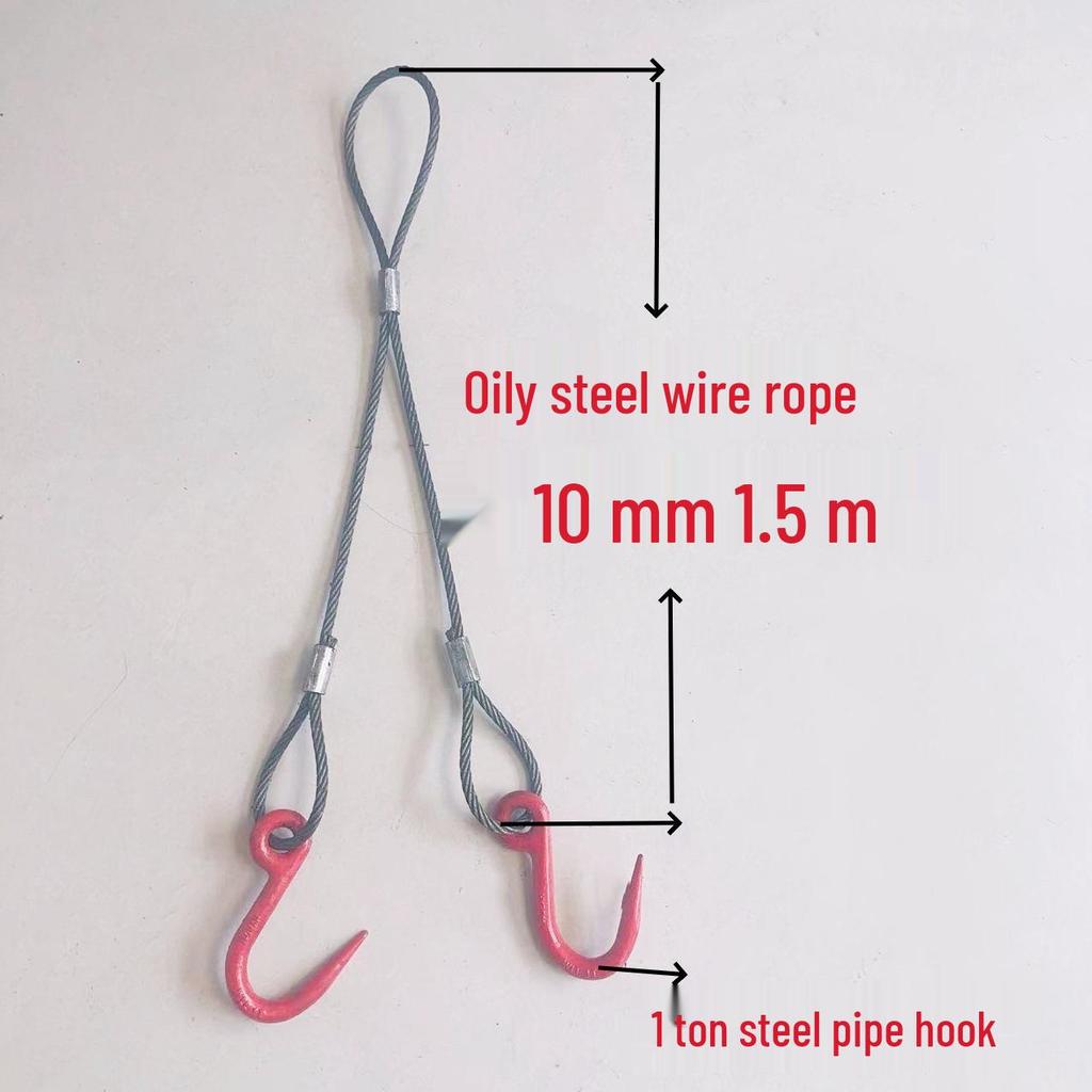 Vinç Bakım Riggingi için Kancalı İki Bacaklı Preslenmiş Tel Halat Sapan