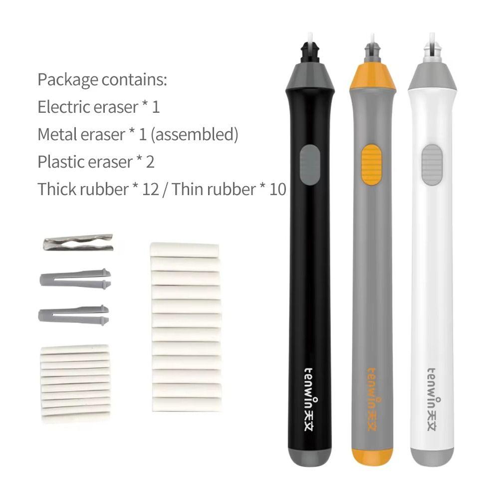 1Pcs Battery Powered Electric Rubber Eraser with Rubber Refills Adjustable Drawing Eraser Pencil Eraser
