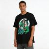 Vintage Japanese Style Sword Girl Print T-shirt Samurai Themed Top Pure cotton T-shirt