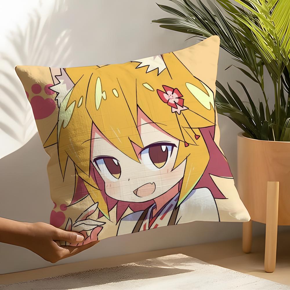 The Helpful Fox Senko San Cartoon Pillow Case Home Living Room Decoration Linen Pillow Cases Cushion Cover