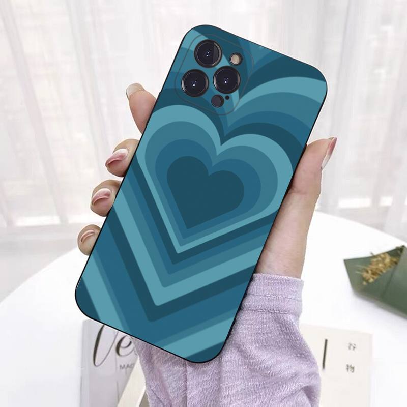 INS Fashion Sweet Love Heart Phone Case For iPhone 8 7 6 6S Plus X SE 2020 XR XS 14 11 12 13 Mini Pro Max Mobile Case