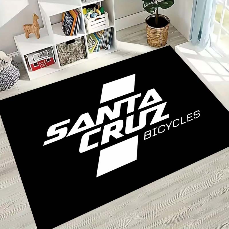 Santa Cruz rugs and mats, mountain bike bedroom decor, machine washable mats, holiday decorations available by custom.