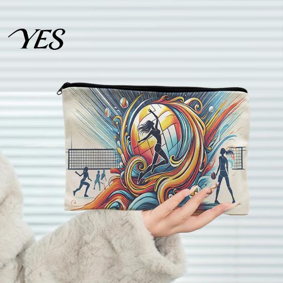 Durable Craft Supply Case Canvas Storage Bag, with Smooth Zipper, Large Capacity Portable Waterproof Makeup Organizer Pouch, Toiletry for Stationery
