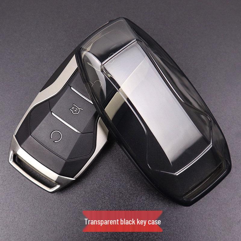 Ультратонкая прозрачная крышка для ключа автомобиля BYD Qin Pro, Song Plus, Tang New Energy, Han E9 - Полное покрытие