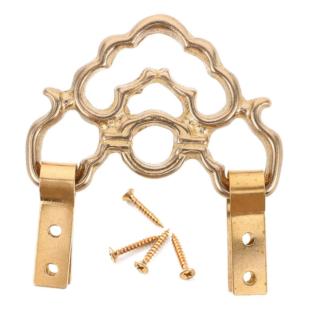 Vintage Brass Wall Hook Decorative Mirror Frame Durable Copper Hanger for Home Office Decor