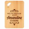 Planche À Découper - PLANETEE - Meilleur Quand Amandine - Bambou - 30 X 20 X 1 Cm - Trou D'accroche 24 Mm