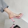 2024 New Womans Pink Sandals Ladies Platform High Heels Sandalias Shoes for Women Bluckle Summer Casual Black Beach Shoes White