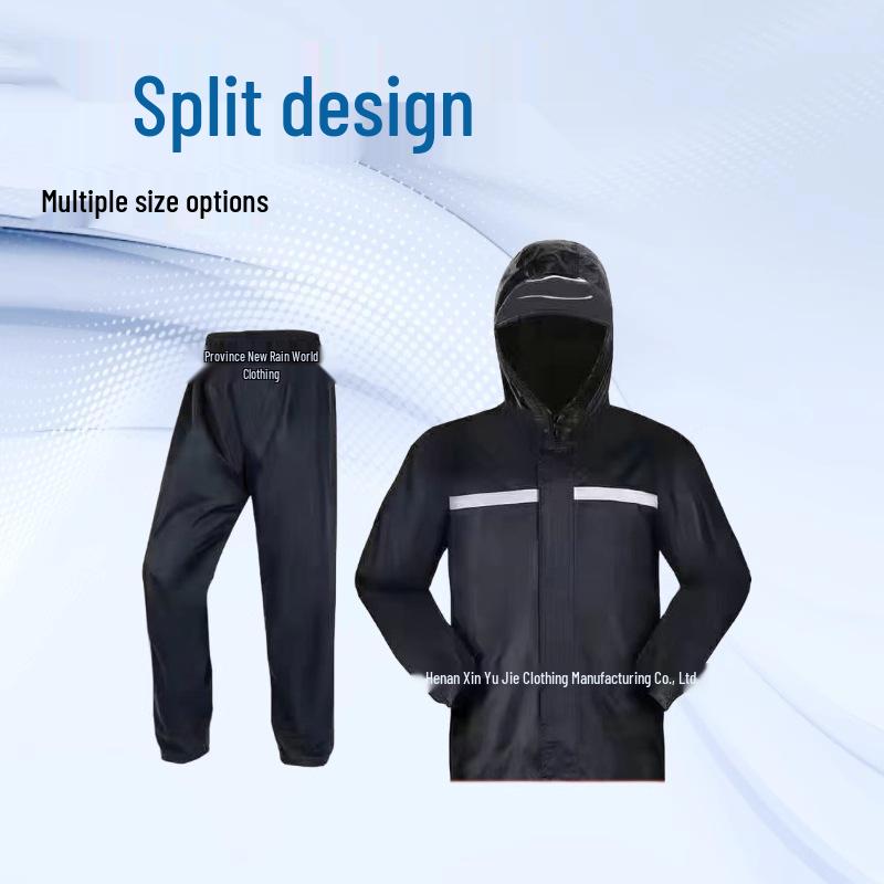 Unisex Reflektierendes Regenanzug-Set (Jacke & Hose) für Motorrad & Outdoor, Starkregen-Schutz für Lieferfahrer