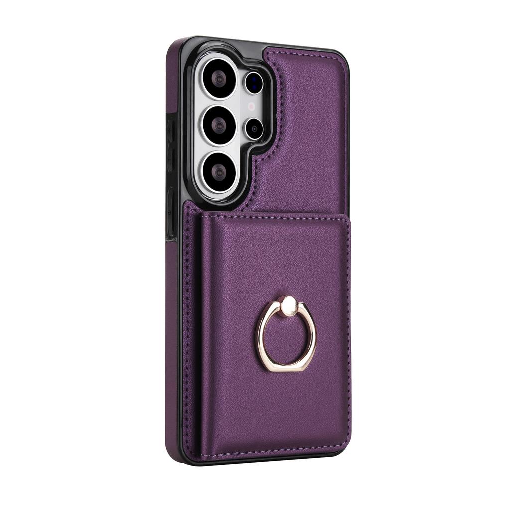 for Samsung Galaxy S23 S24 S25 S26 Ultra Plus A56 A36 A26 A16 A55 A35 A15 Leather Wallet Case Card Holder with Ring Kickstand