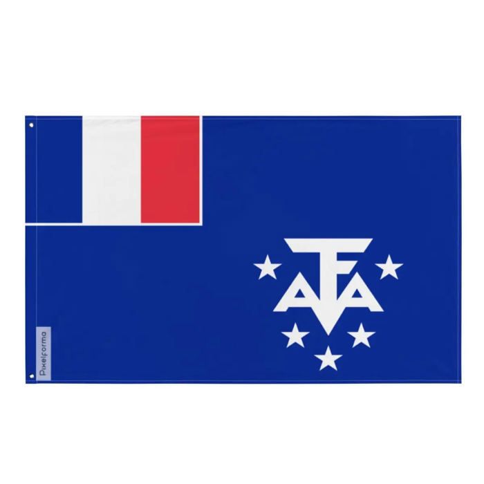 Drapeau - Antarctique - 60 x 90 cm - Polyester - Impression recto/verso - Œillets en fer