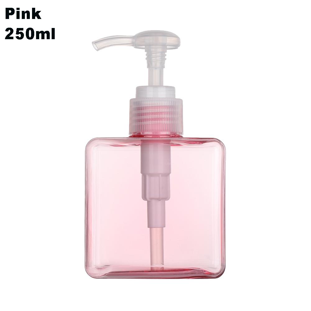 

Контейнер для влаги, переносной, квадратной формы, дозаторы мыла, ручной насос, бутылки для лосьона, бутылки для шампуня 250ml розовый