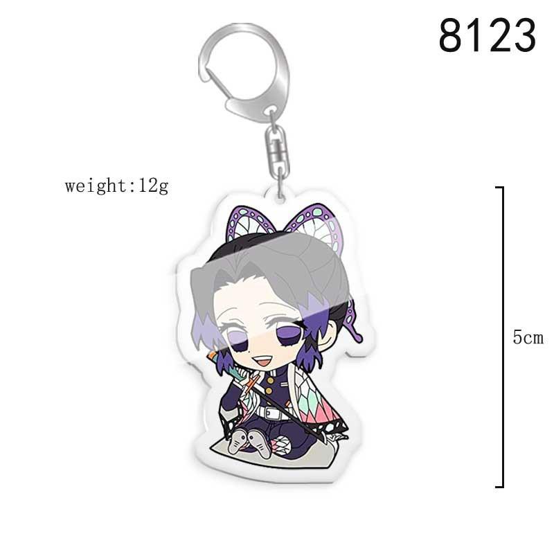 Demon Slayer Kimetsu No Yaiba Infinity Castle Acrylic Key Ring Iguro Obanai Tokitou Muichirou Action Model Figure Toys Premium Quality